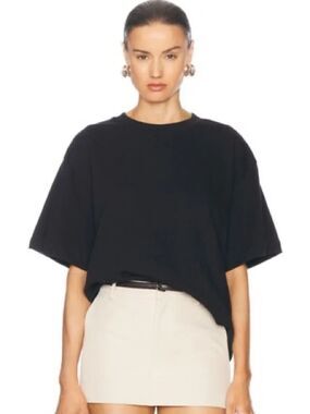 HELSA The Boxy Tee in Thick Jersey Size L